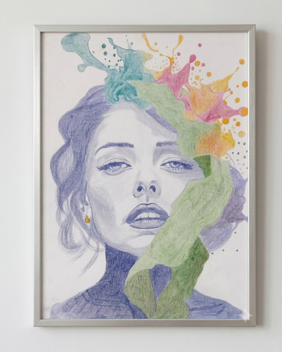 Original pencil portrait - original,