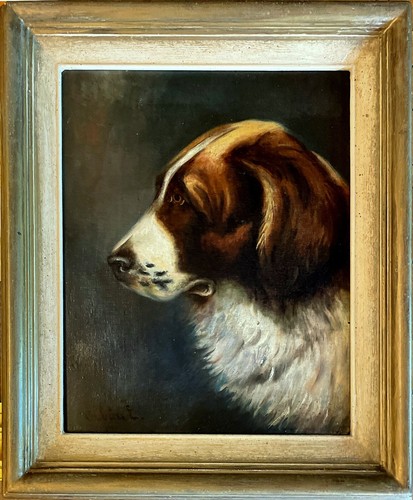 Hundeportrait signiert - , "
