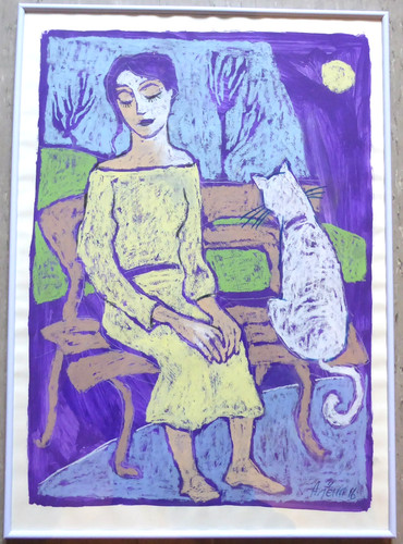 Portrait mädchen mit katze - portrait,