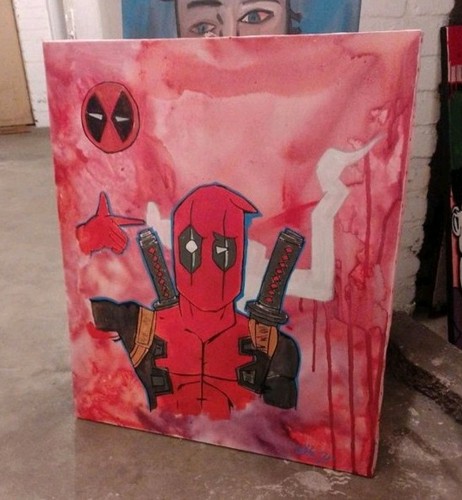 Deadpool mit rauch - deadpool, portrait