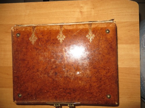 Antikes leder fotoalbum ca - ,