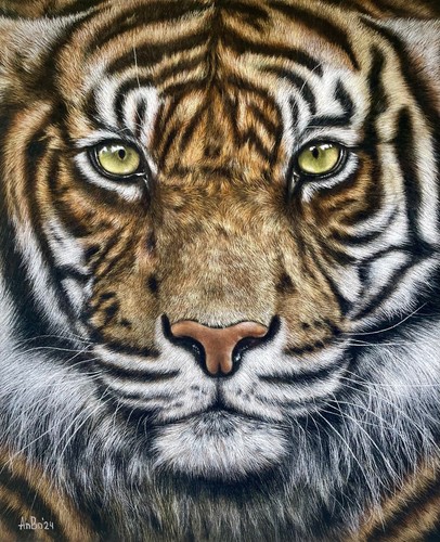 Gemälde tiger tierportrait - gemälde.tiger,