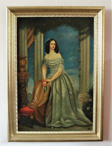 Gemälde portrait einer dame - gemälde, "