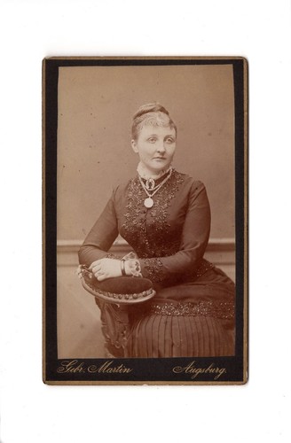 Cdv foto damenportrait feine - foto,