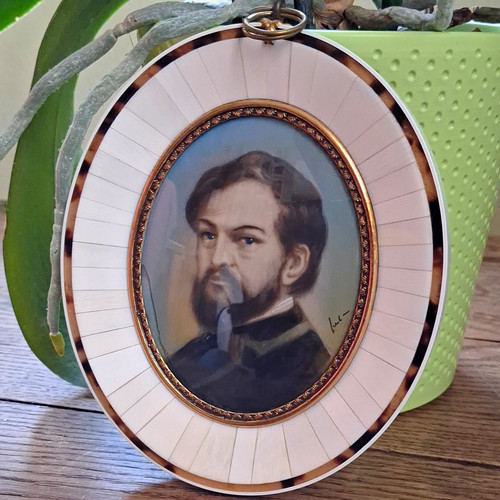 Porträt lupenmalerei debussy - porträt,