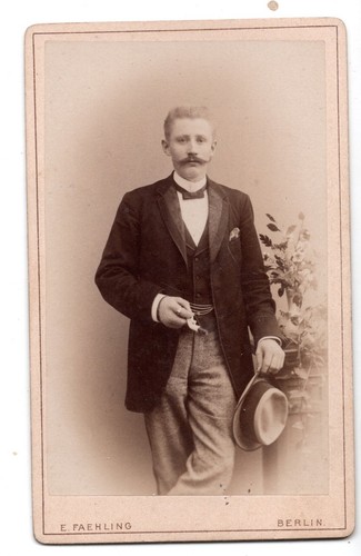 Cdv foto berlin herr mit - foto,