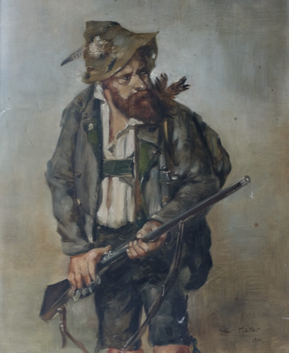 Gemälde jäger mann mit - gemälde,